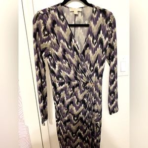 Patterned Formal Midi Dress